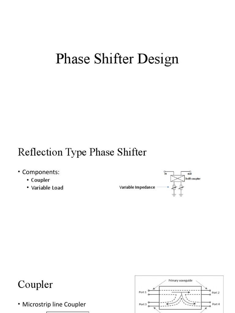 Reflection Type Phase Shifter Design | PDF | Radio Technology ...