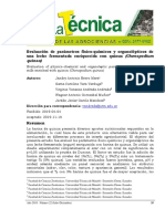 Evaluación de Parámetros Físico-Químicos y Organolépticos de Una Leche Fermentada Enriquecida Con Quinua (Chenopodium