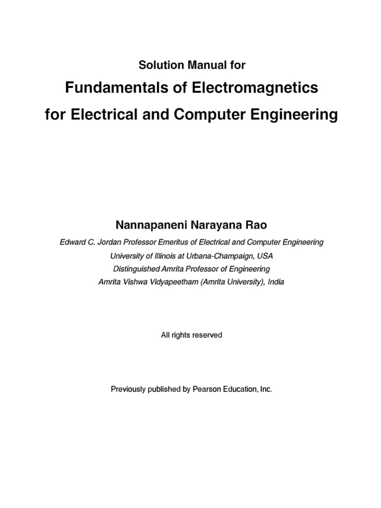 Free Electromagnetics Solution Manual | PDF | Computers | Technology ...