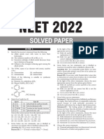 NEET Chemistry Solved Paper 2022