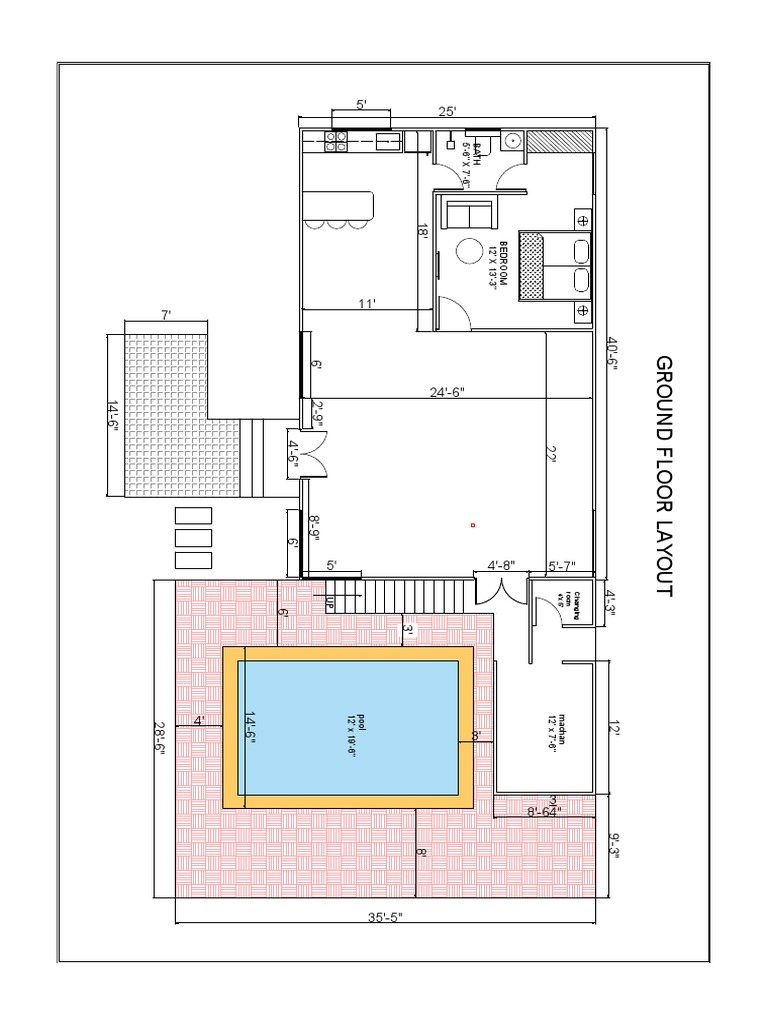Ground Floor Layout | PDF | Buildings And Structures | Home