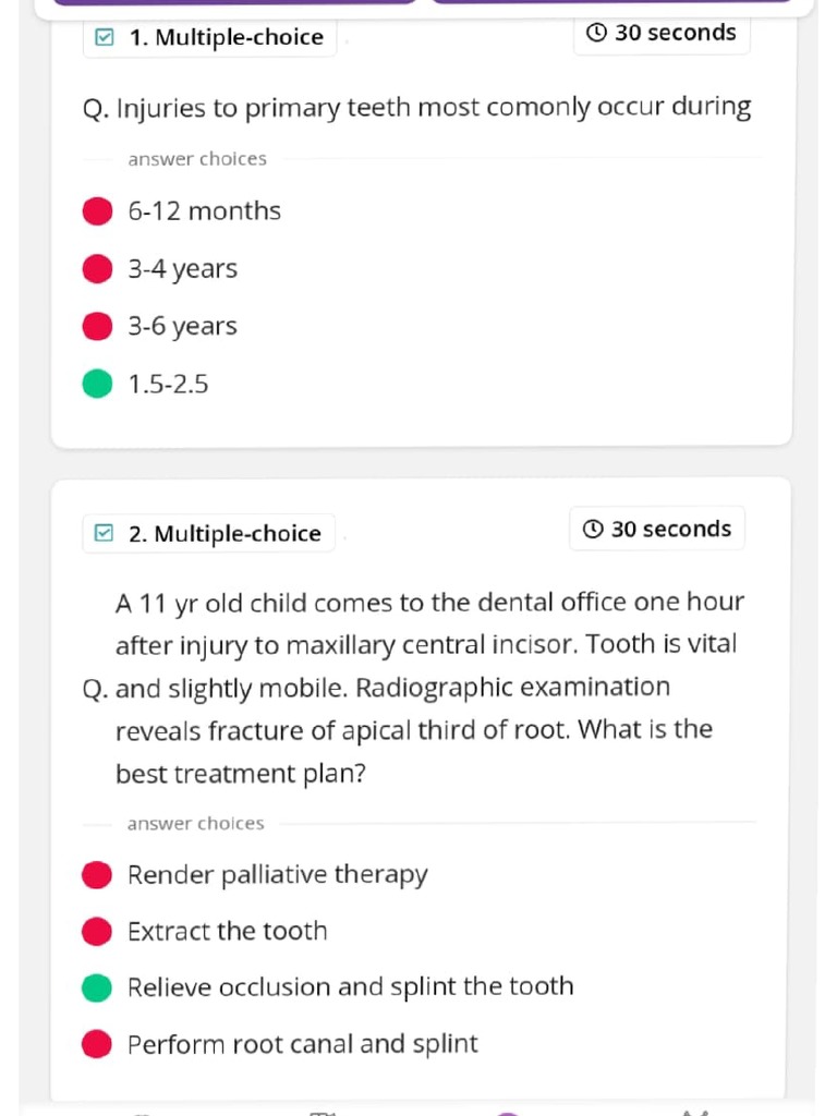 Endo Trauma MCQs from PDF