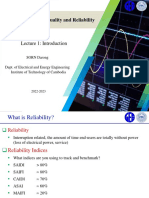 Power System Quality and Reliability: Lecture 1: Introduction