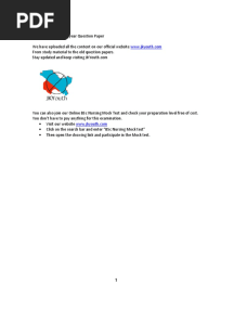 BSC Nursing Previous Year Question Paper