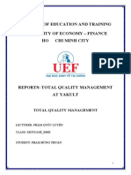 Group 1 - Yakult Reports - Total Quality Management