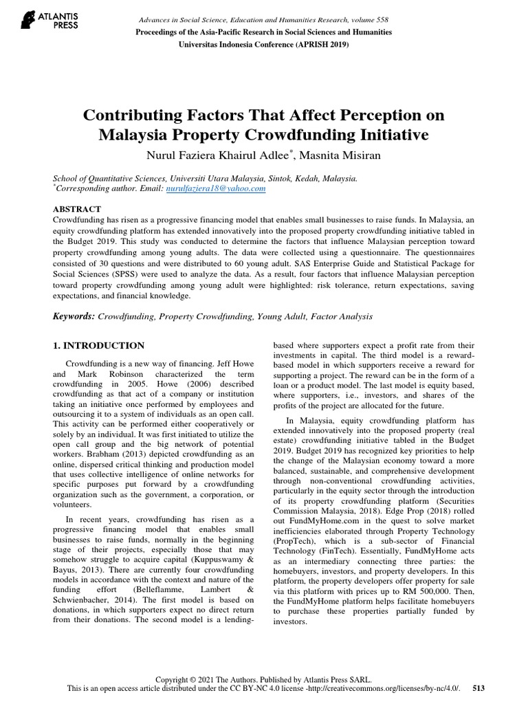 4) Contributing Factors That Affect Perception On Malaysia Property