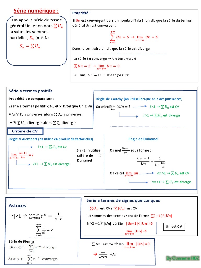Critères de convergence des séries | PDF | Limite (mathématiques ...