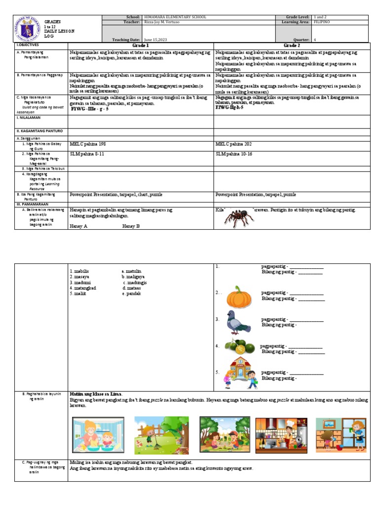 COT Filipino Q4 | PDF