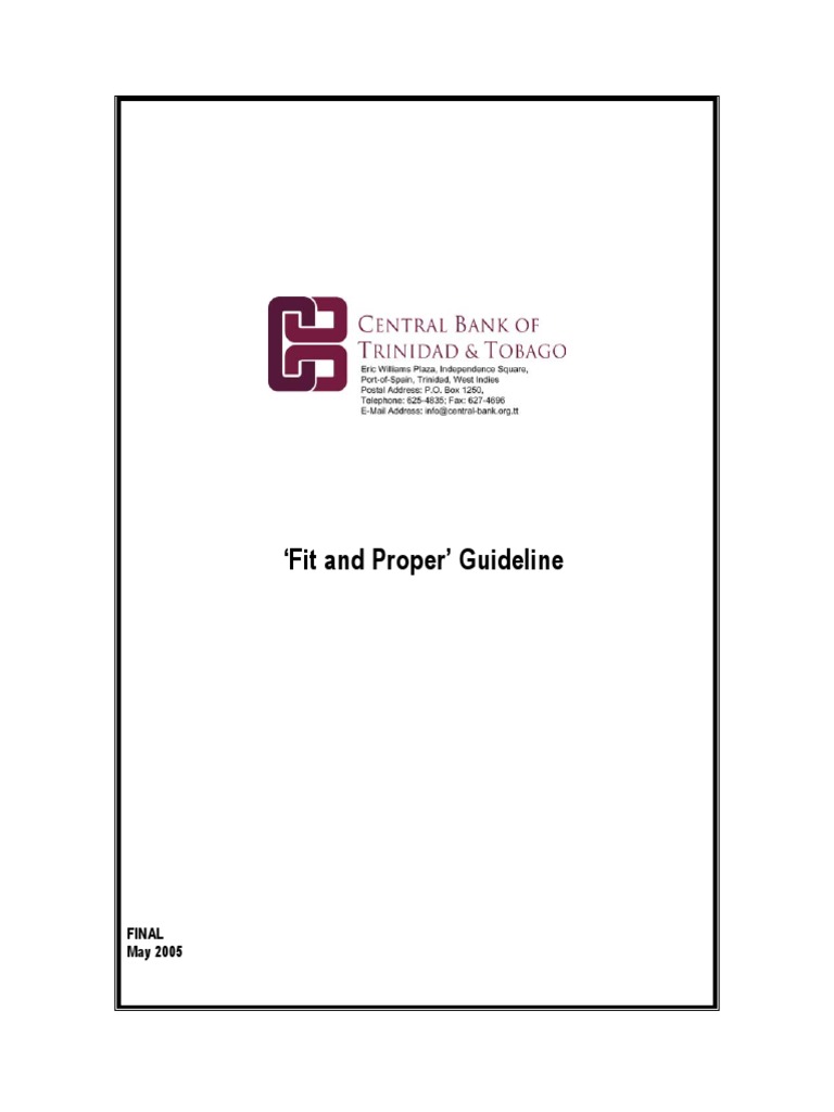 Fit and Proper PDF
