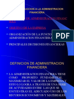 i. Introduccion a La Administracion Financiera