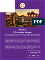 ROMA. de Los Etruscos A Los Cesares (ANEXO I) FIN DE AÑO Del 27 Diciembre Al 3 Enero