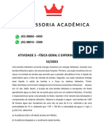 Atividade 3 - Física Geral e Experimental I - 52 2023