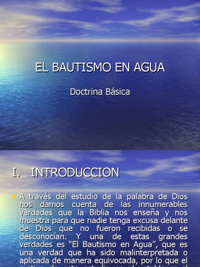 El Bautismo en Agua PDF