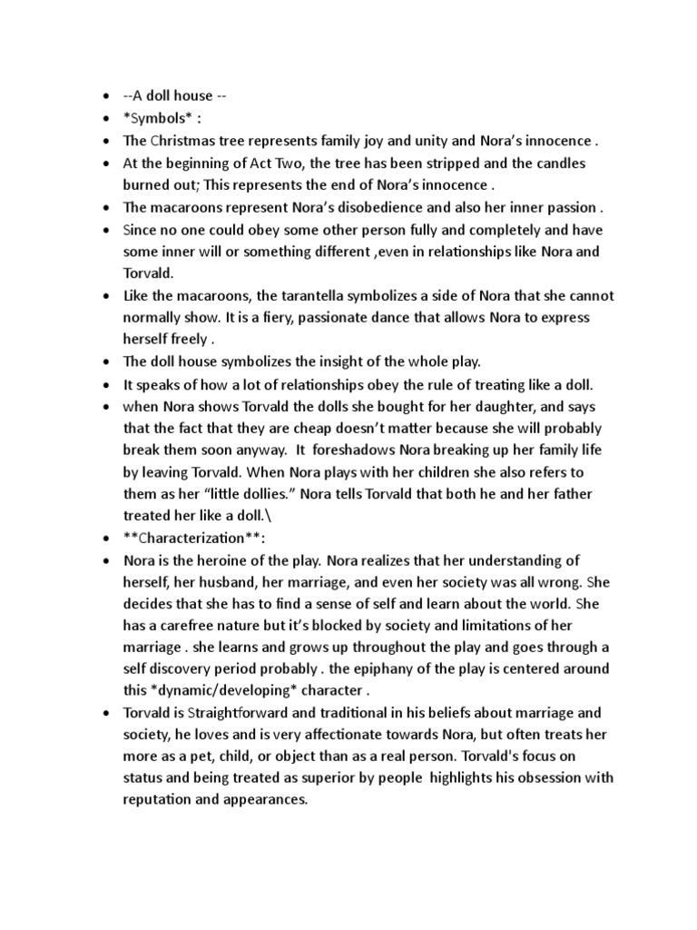 A doll house play PDF