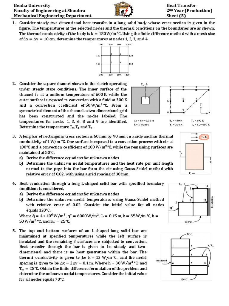 Heat Transfer Analysis Using Finite Difference | PDF | Technology ...