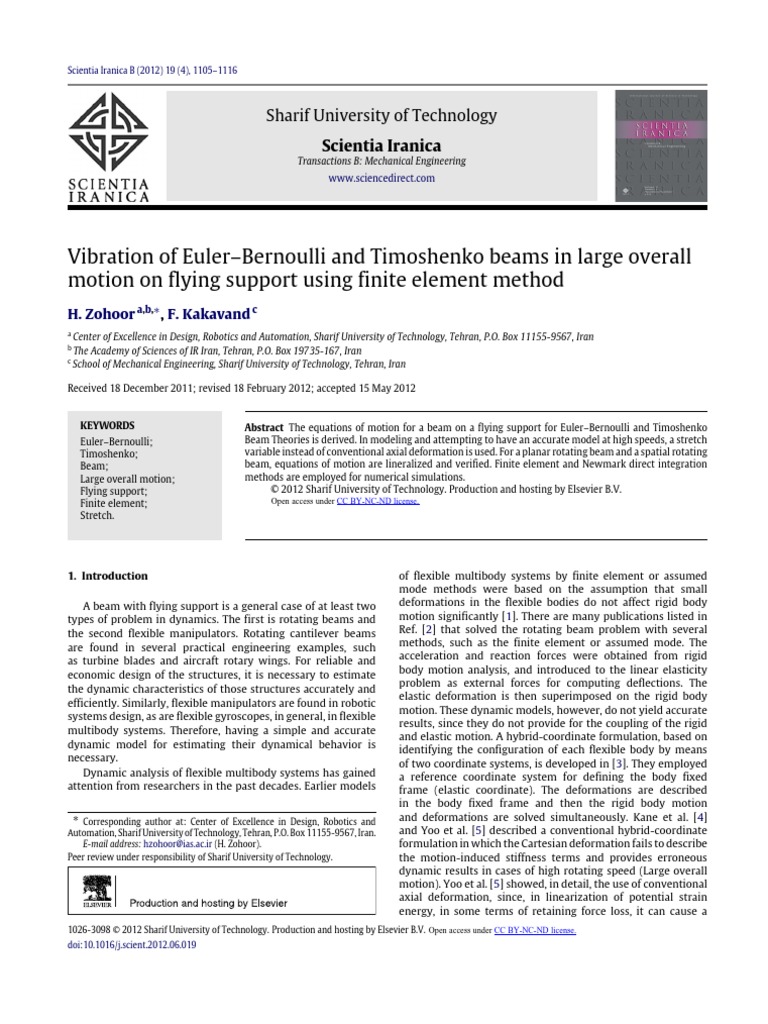 1 s2.0 S102630981200140X Main | PDF | Beam (Structure) | Finite Element ...