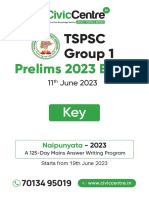 TSPSC Group1 Prelims 2023 Key CivicCenttre English Medium