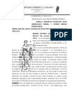 ABSUELVE ACUSACION ,OBSERVA POR DEFECTOS FORMALES , OFRECE MEDIOS PROBATORIOS  JOSE LUIS ROMERO SOTO II