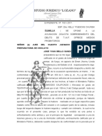 Absuelve Acusacion, Solicita Sobreseimiento y Ofrece Medios Probatorios Jose Yvan Bello Sandoval Tentativa Homicidio Calificado y T.I.A.F 2017.