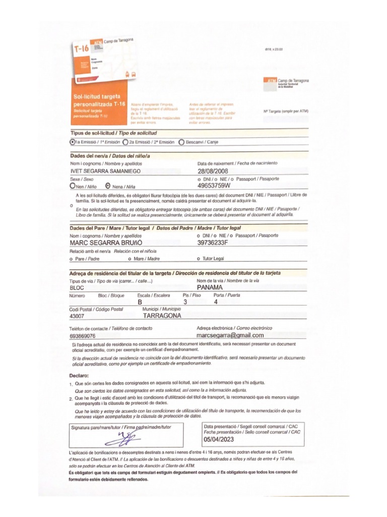 Personalitzada T 16 | PDF