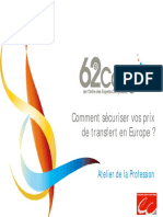 Comment Sécuriser Vos Prix de Transfert en Europe - Atelier de La Profession