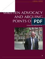 Written Advocacy Arguing Points of Law