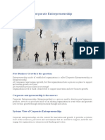 Corporate Entreprenuership & Intrapreneurs