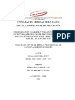 Adolescentes Estudiantes Comunicacion Familiar Violencia Familiar Huaman Guerra Tony