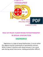 Role of Pelvic Floor Rehab Physiotherapist in Sexual Dysfunction-Vaginismus