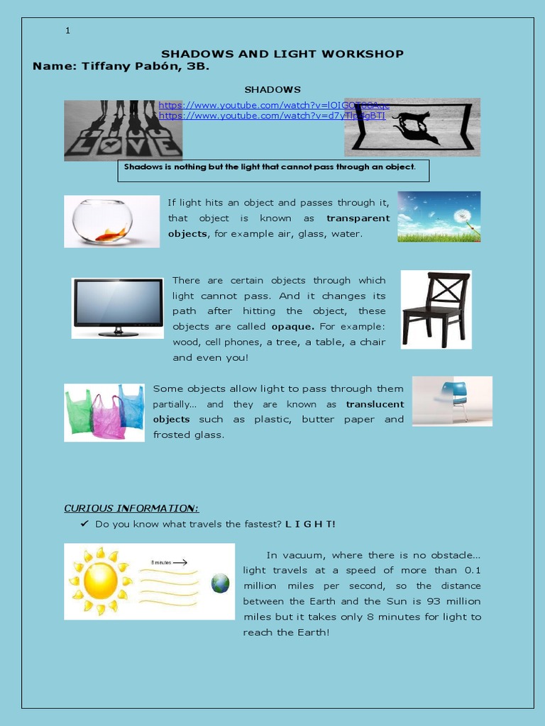 Understanding Light and Shadows | PDF | Light | Shadow
