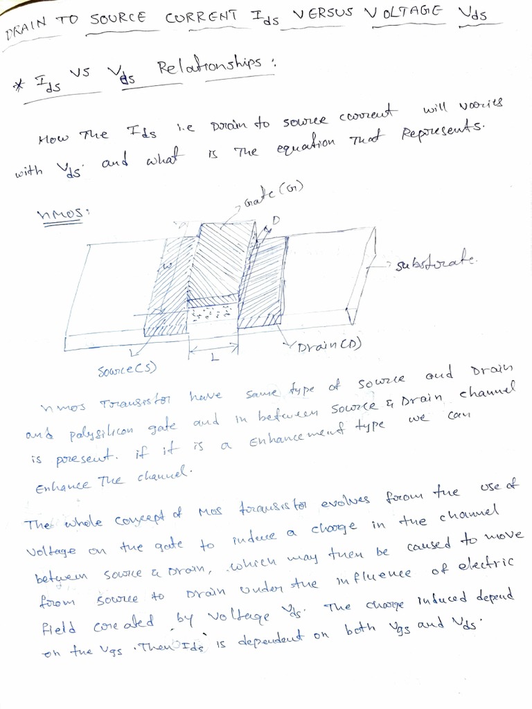 VDS vs ID: Voltage Relationships | PDF