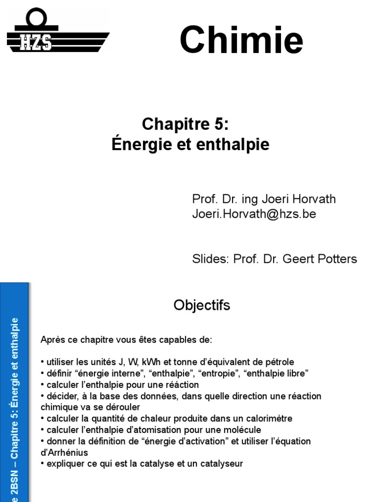 Enthalpie et atomisation en chimie | PDF | Enthalpie | Réactions chimiques