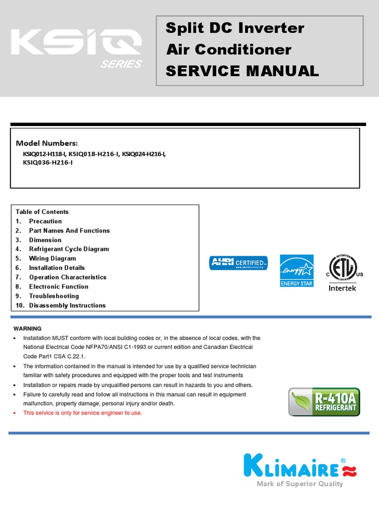 MULTISPLIT KLIMAIRE PDF