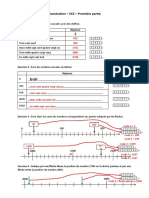 Evaluation Numération CE2 Corrigé