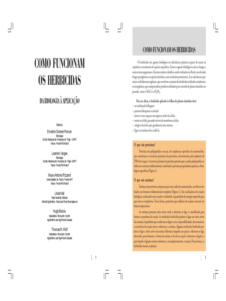 Como Funcionam Herbicidas Pdf