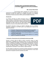 Criterios Generales de Política Económica Resumen