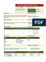 Lean Six Sigma Project Charter