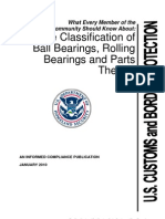 The Classification of Ball Bearings, Rolling Bearings and Parts Thereof