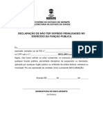 Declaracao de Nao Ter Sofrido Penalidades No Exercicio Da Funcao Publica 1