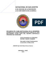 Unsa Influencia Clima Institucional en El Desempeño