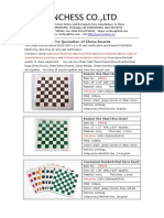 Chessboards Price List