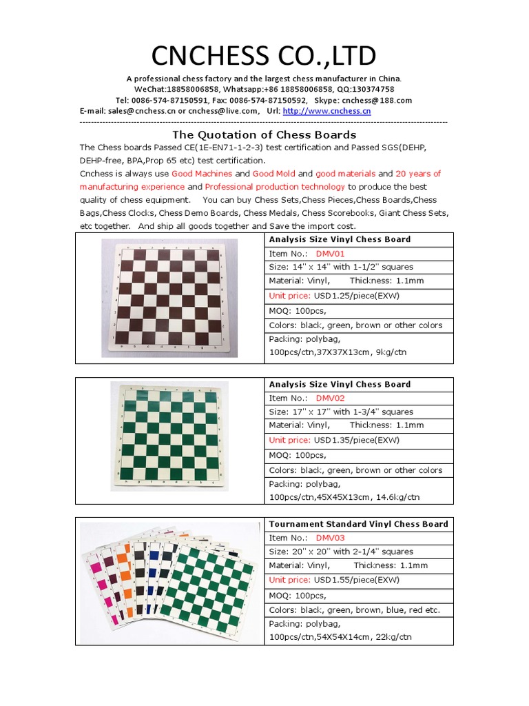 Chessboard Manufacturing Overview | PDF | Secondary Sector Of The ...