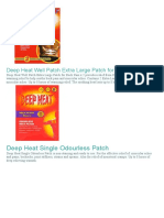 Deep Heat Well Patch Extra Large Patch For Back Pain X 2