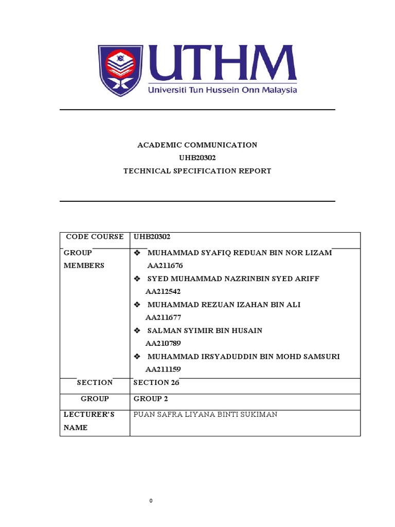 Draftspecifiacationreport 2 | PDF | Home & Garden