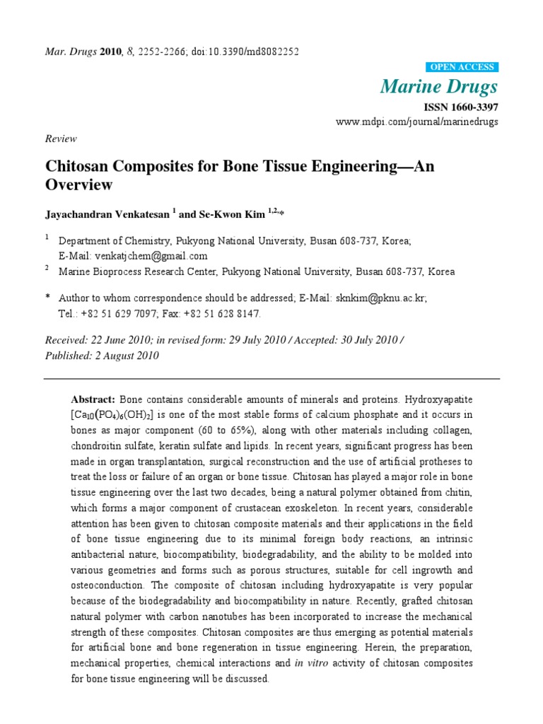 Chitosan Composites For Bone Tissue Engineering-An | PDF | Wellness ...