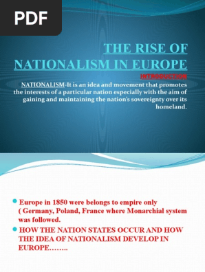 Ppt The Rise Of Nationalism Sectionalism Powerpoint