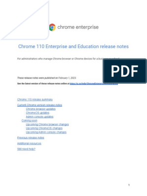 Notas de versões anteriores - Ajuda do Chrome Enterprise and Education