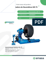 Desmontadora de Neumáticos MS 75: Ficha Técnica Del Producto