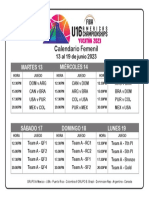 Calendario Juegos Femenil