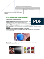 Ciencias Naturales Propiedades de Los Gases